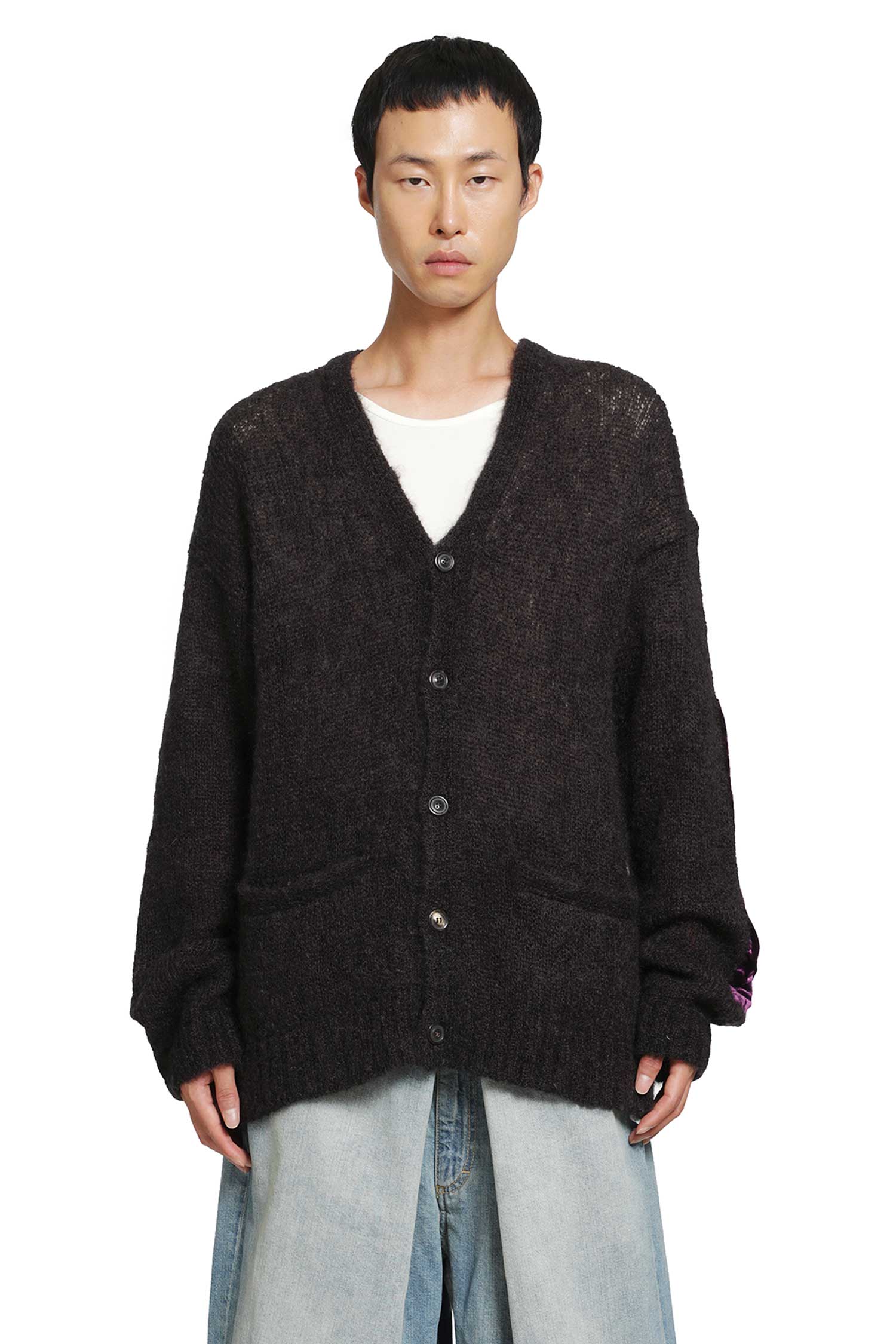 Maison Margiela Velvet Patch Cardigan, view 2
