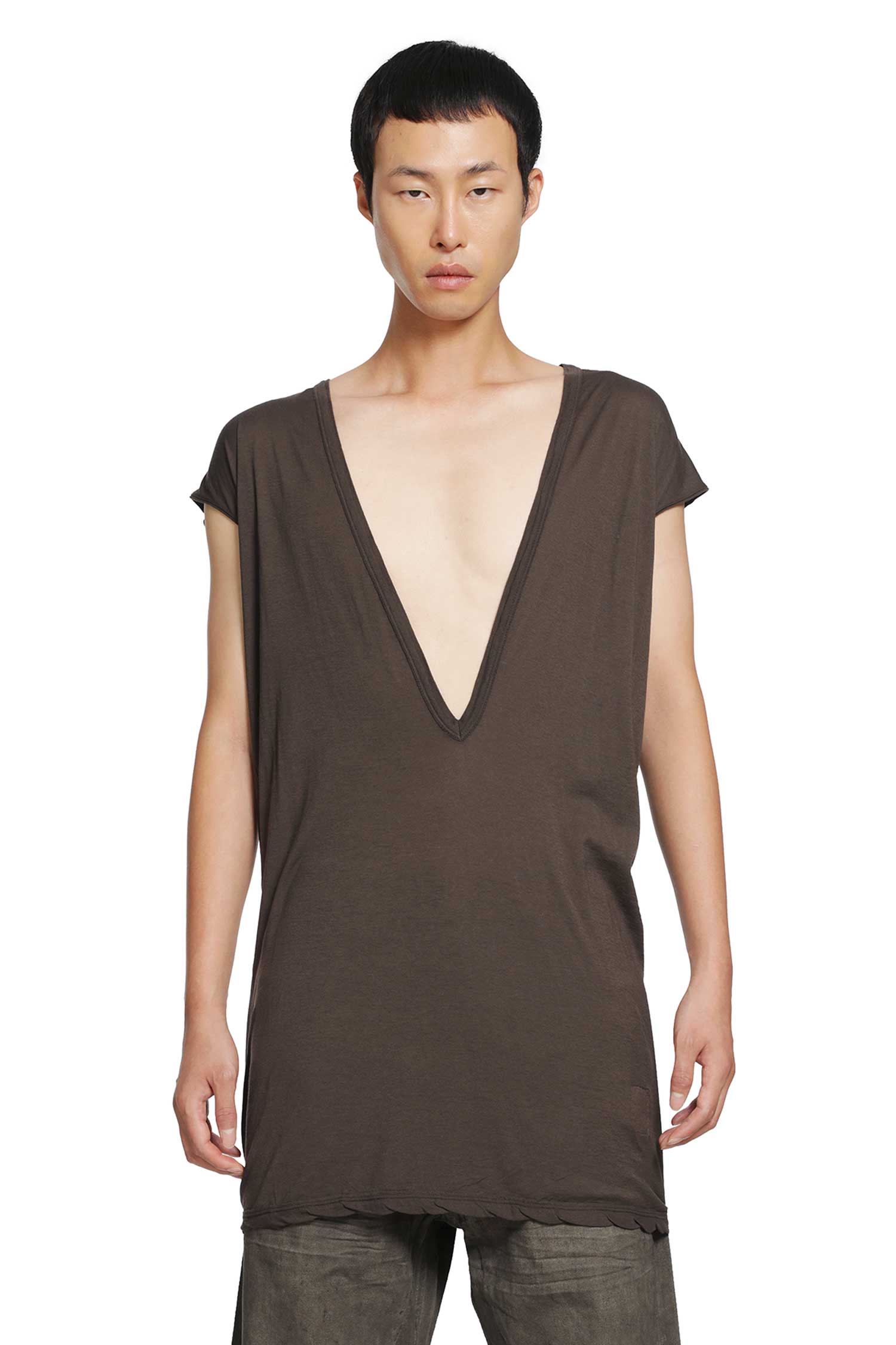 Rick Owens DRKSHDW Tower Dylan T in Cotton Gauze Jersey, view 2