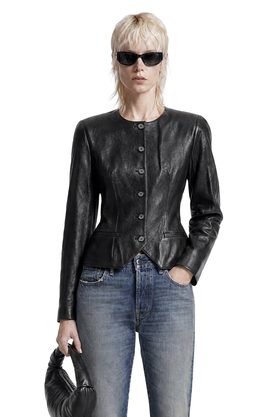 MAGDA BUTRYM Fitted Leather Blazer