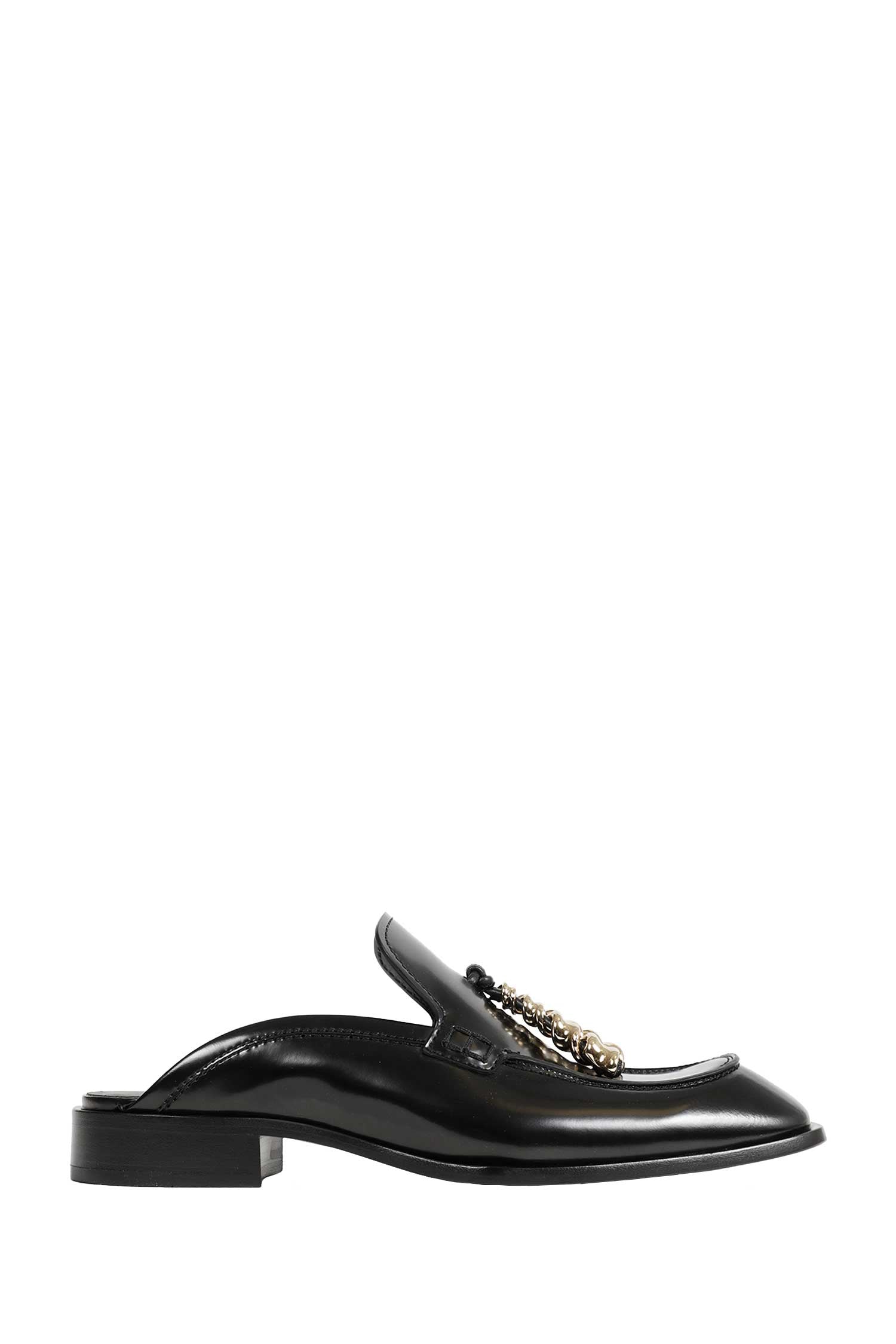 Loewe Brushed Leather Edge Loafer Mules