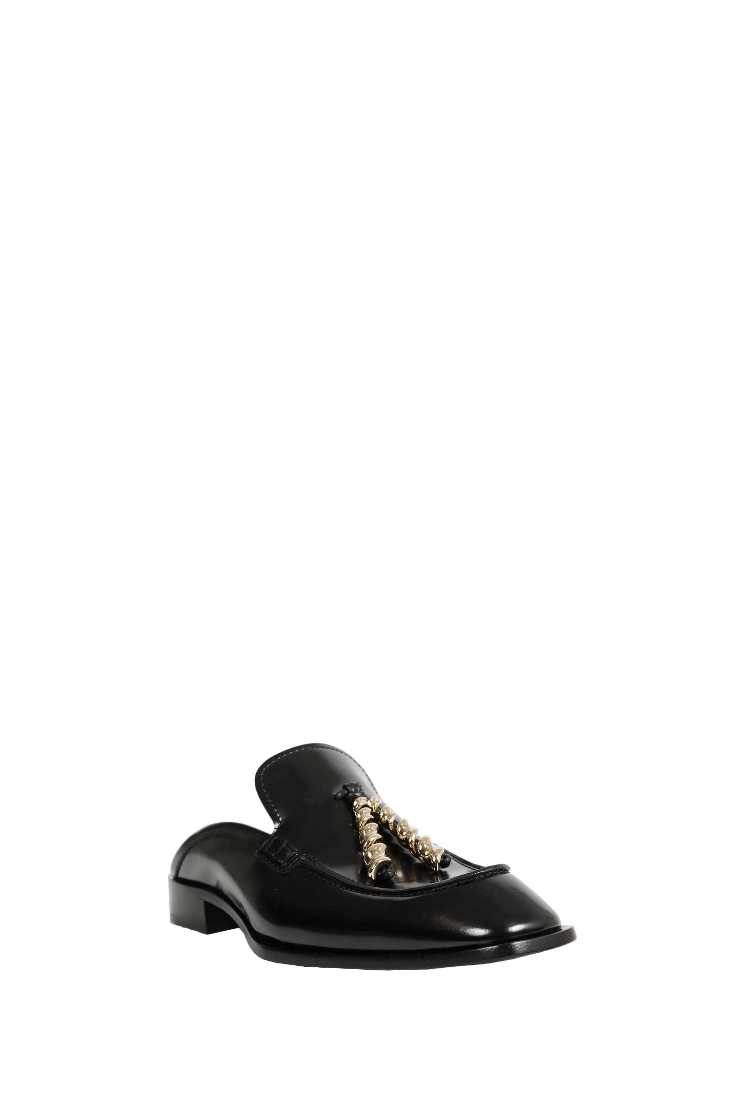 Loewe Brushed Leather Edge Loafer Mules, view 2