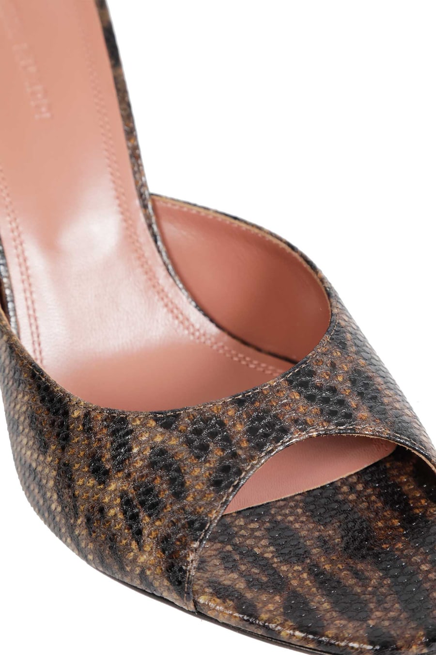 Amina Muaddi Alexa Leopard Print Mules, view 6