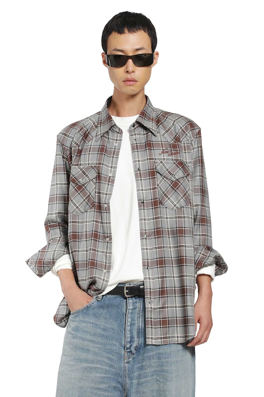 ACNE STUDIOS Flannel Check Button-Up Shirt