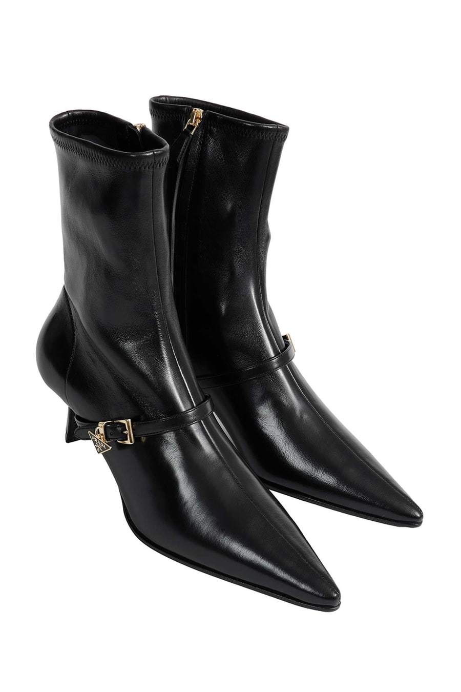 Prada Stretch Nappa Leather Ankle Boots, view 6