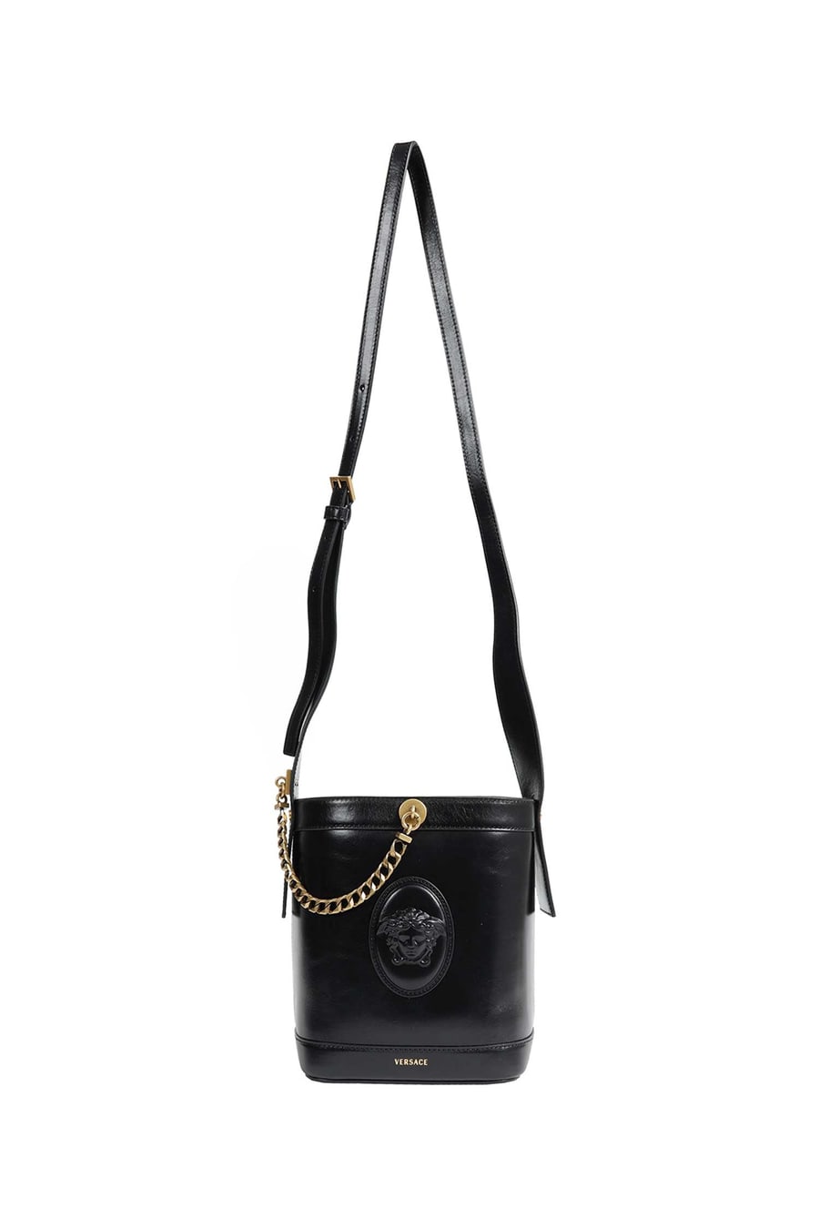 Versace Pivot Mini Leather Buket Bag