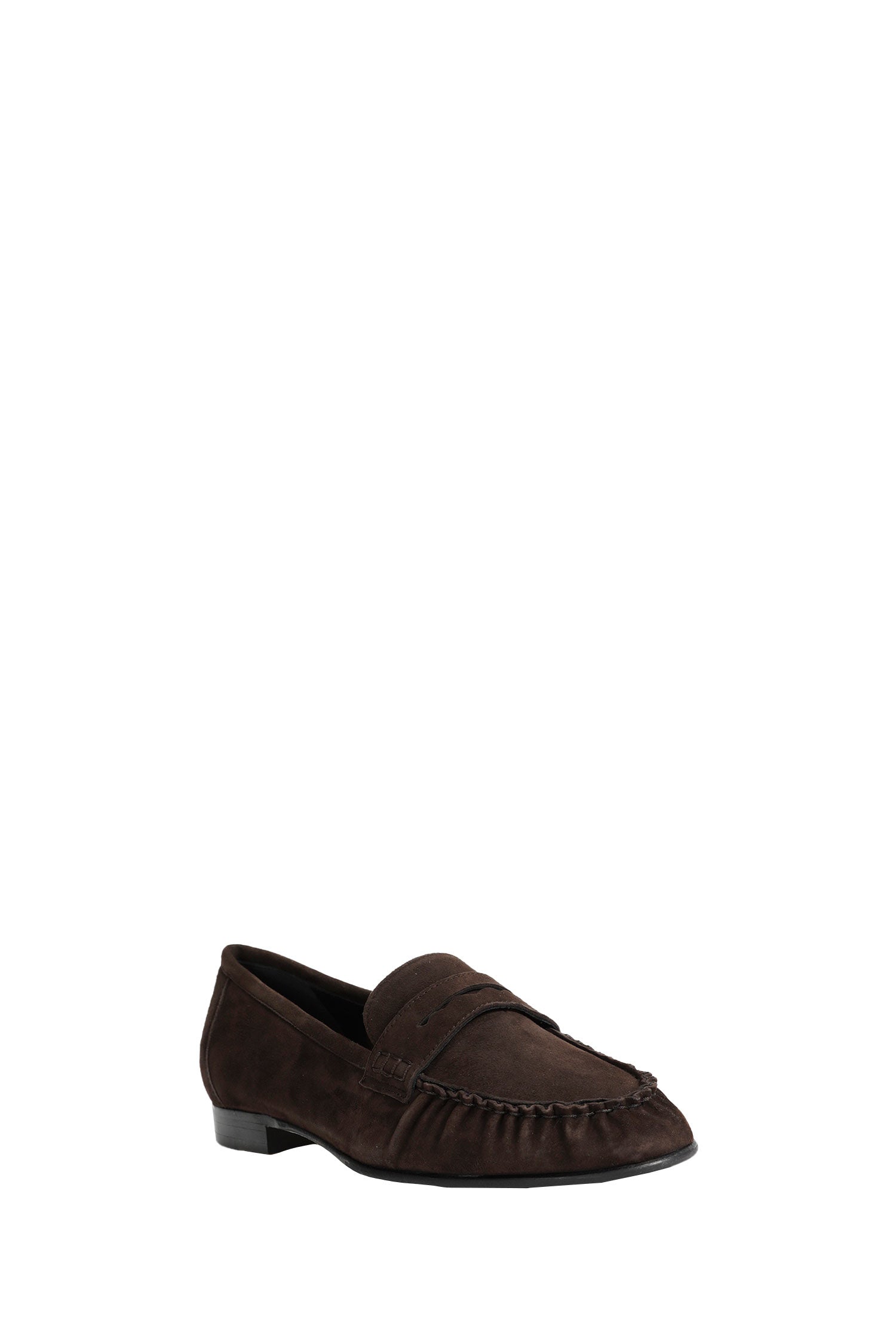AEYDE Aldous Suede Penny-Slot Loafers, view 2
