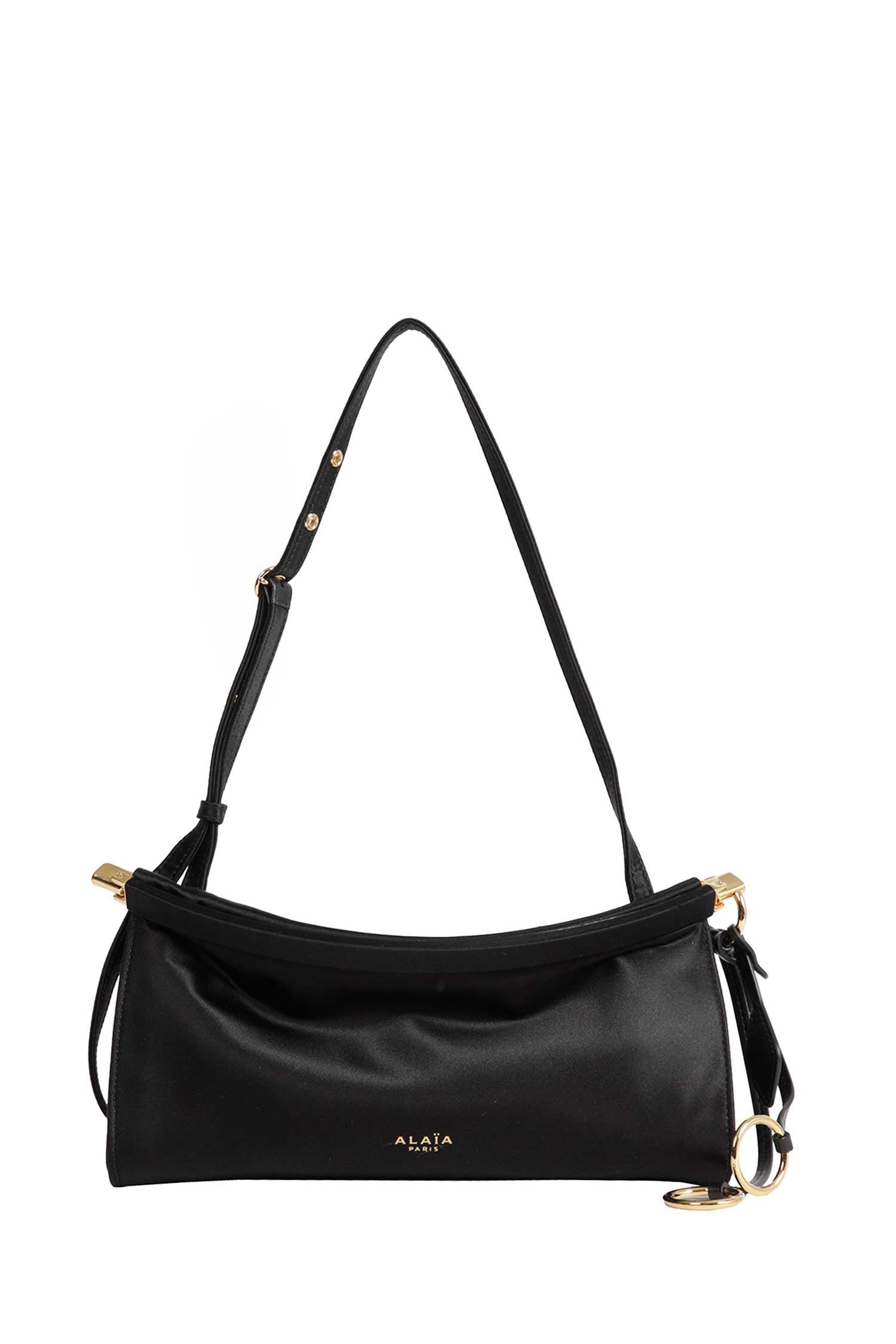 Alaïa Le Click East West Small Satin Shoulder Bag