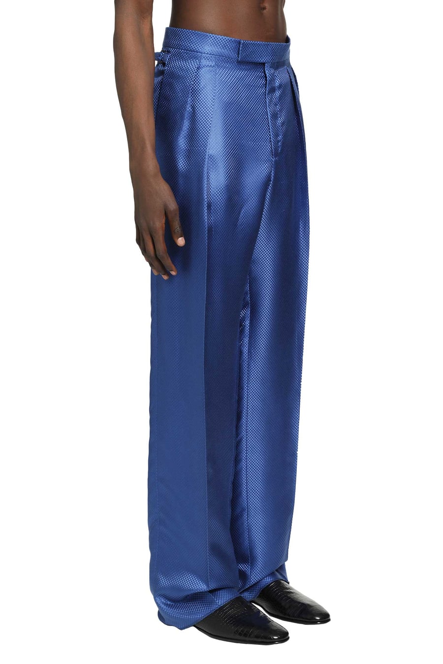 Tom Ford Silk Hopsack Pleated Trousers, view 3