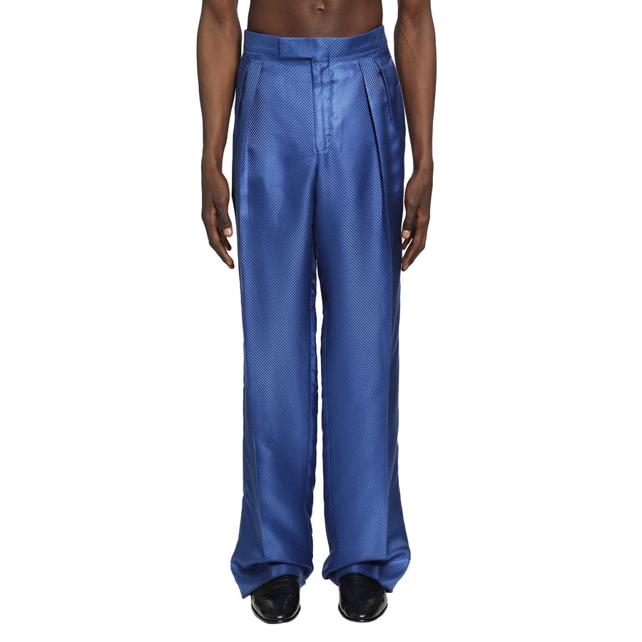Tom Ford Silk Hopsack Pleated Trousers, view 8