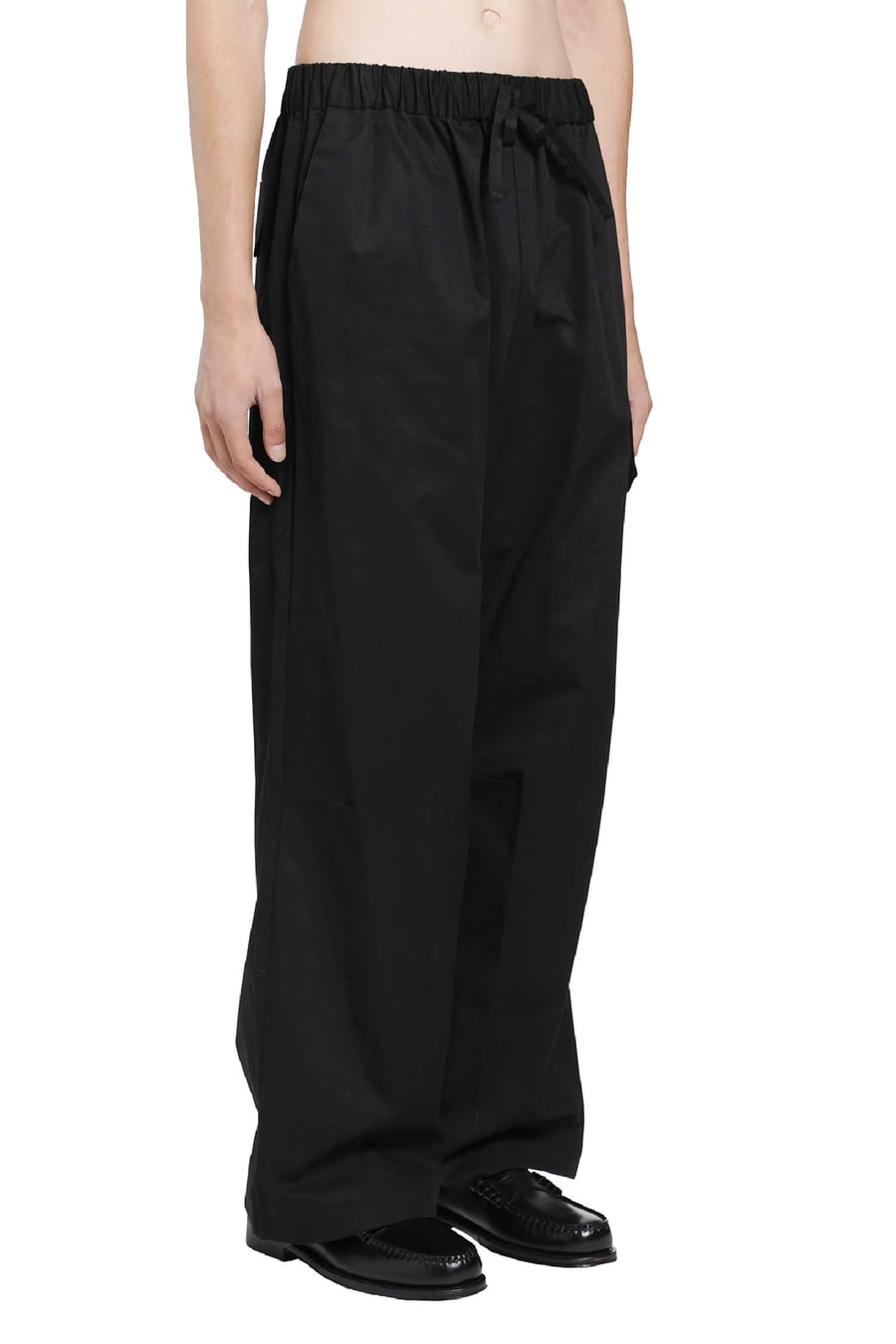 SIMONE ROCHA Drawstring Cargo Knee Pleat Trousers, view 3