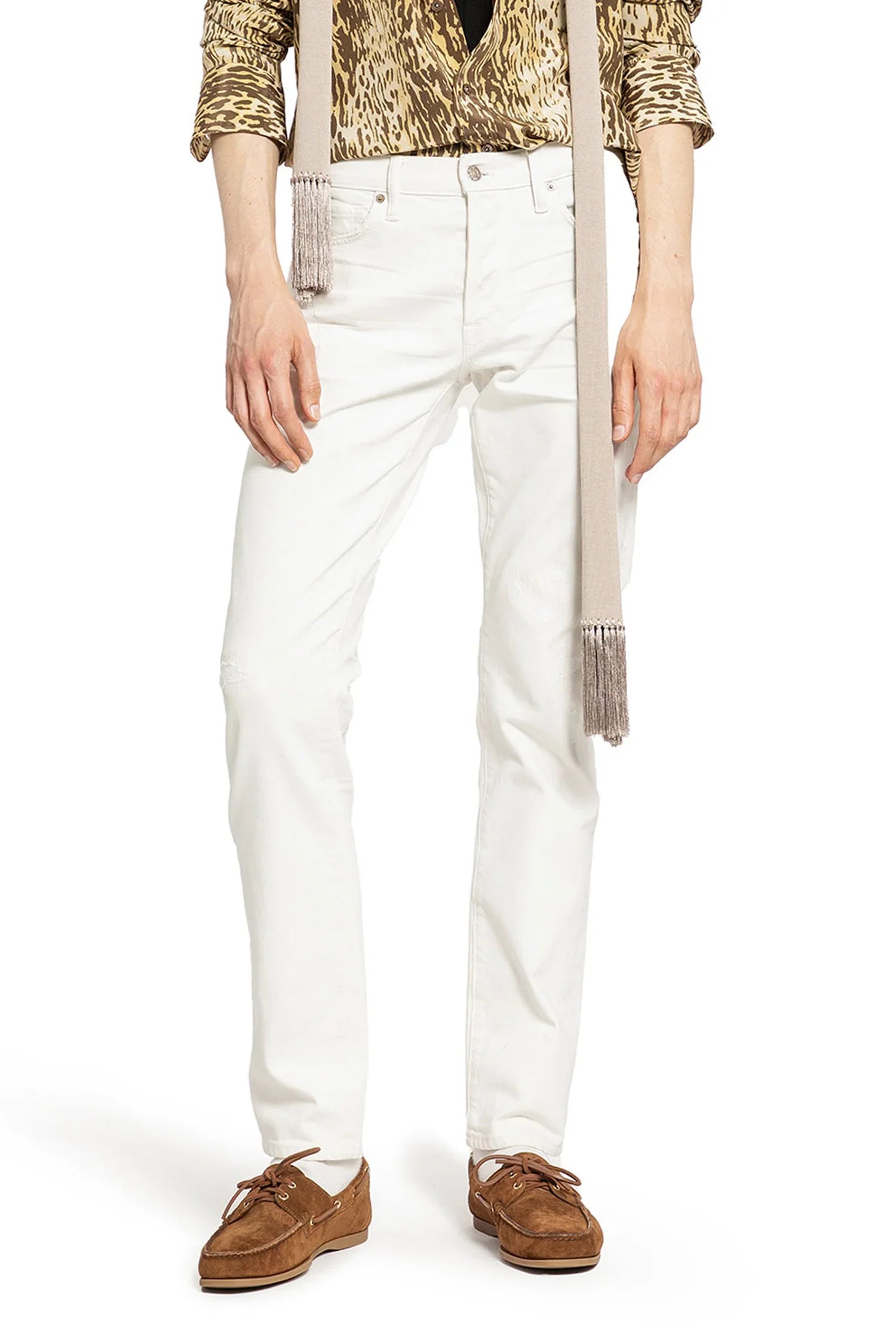 Tom Ford Distressed 5 Pocket Jeans