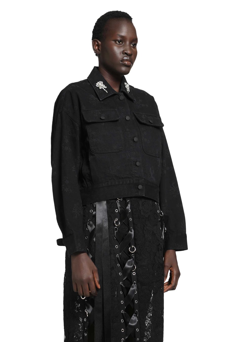 SIMONE ROCHA Cropped Utility Workwear Jacket, view 3