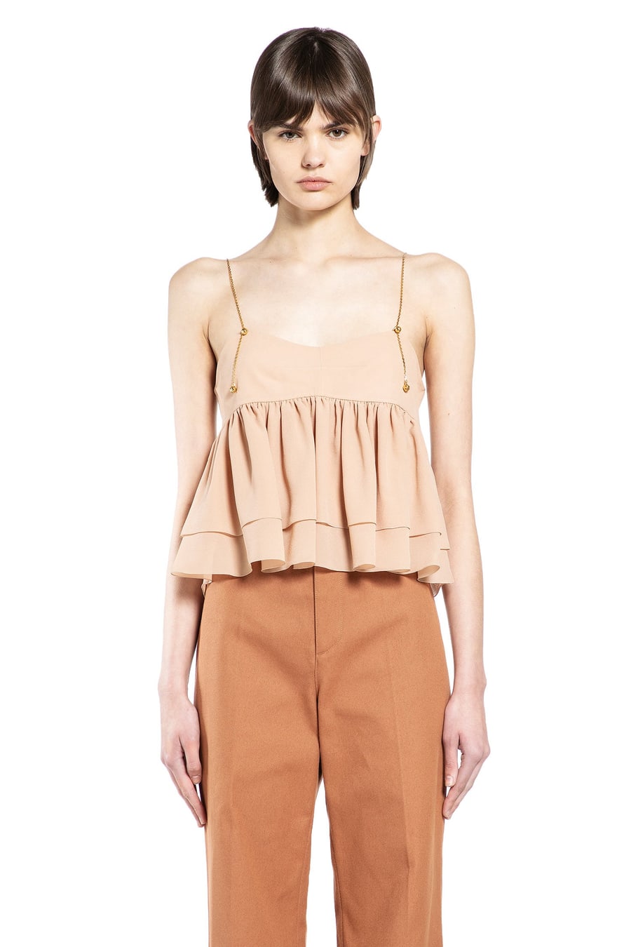 Chloé Sleeveless Ruffle Top, view 2