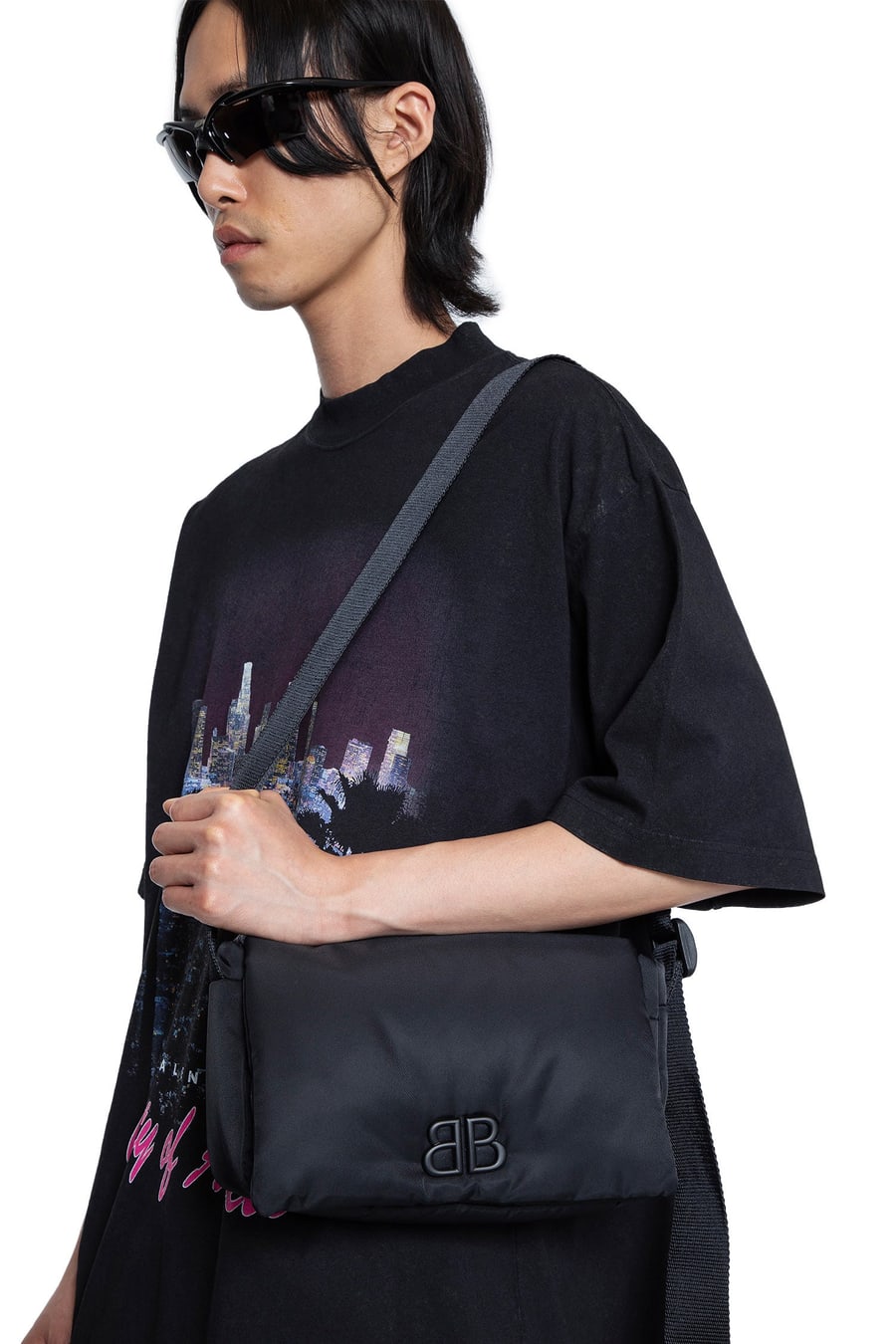Balenciaga Monaco Flap Messenger Bag Small, view 4