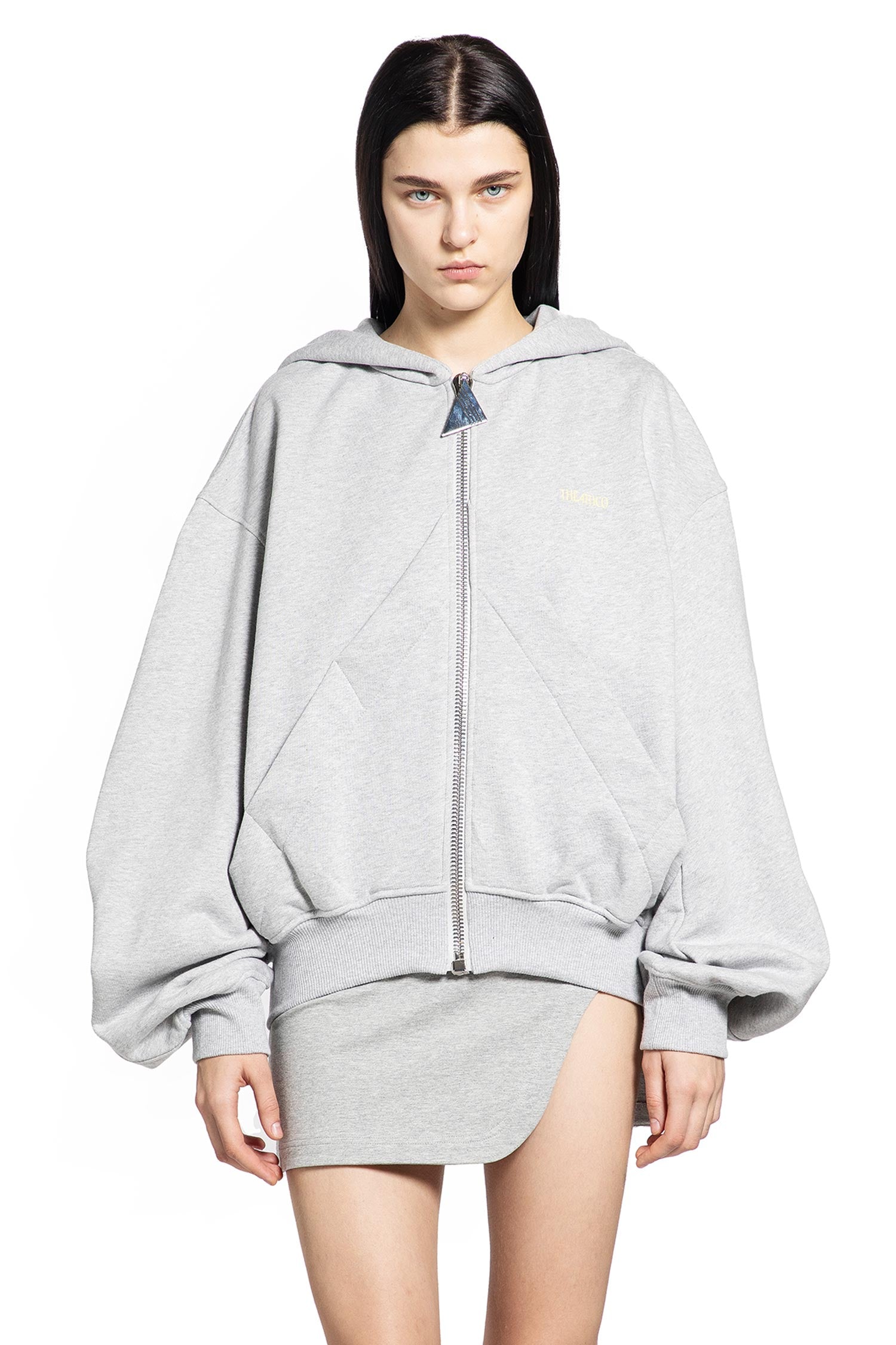 The Attico Double American Fleece Zip-up Hoodie, view 2