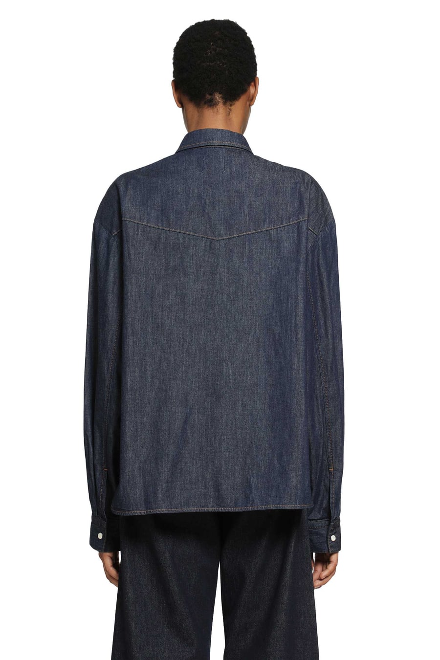 KHAITE Grenon Chambray Shirt, view 4