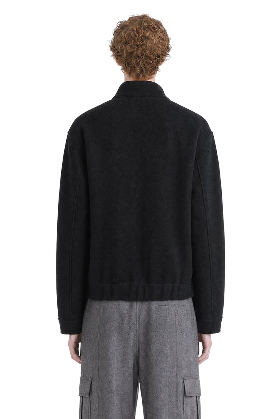 HARRIS WHARF LONDON Boiled Wool Bomber Jacket, view 4