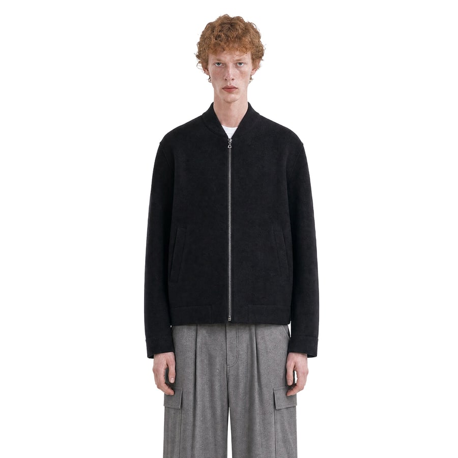 HARRIS WHARF LONDON Boiled Wool Bomber Jacket, view 6