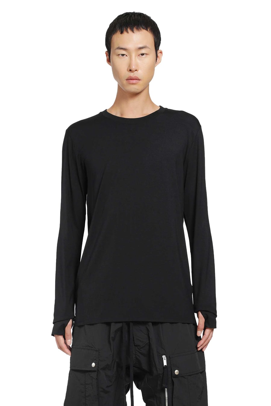 THOM KROM Stretch Viscose Long Sleeve T-Shirt
