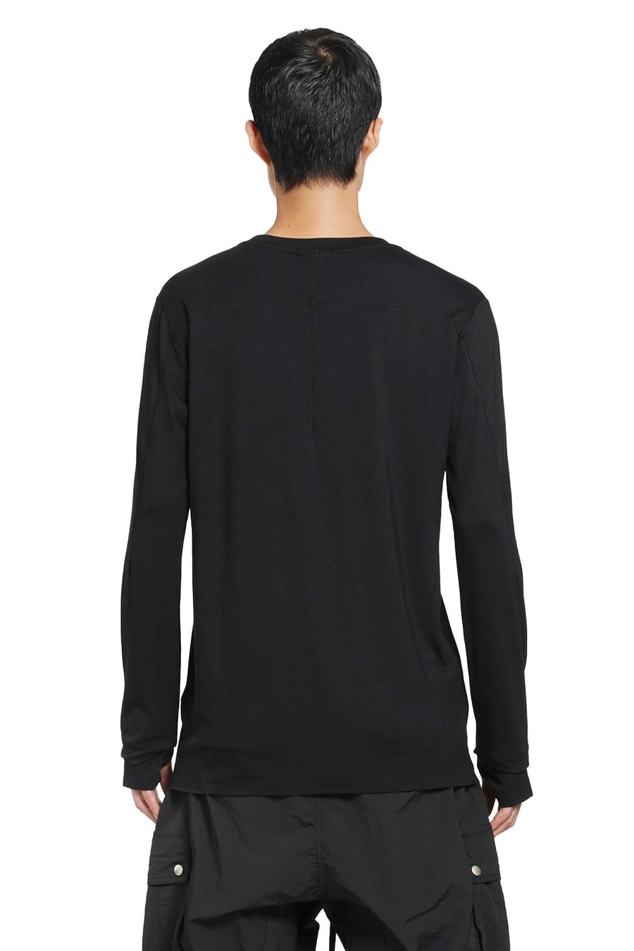 THOM KROM Stretch Viscose Long Sleeve T-Shirt, view 3
