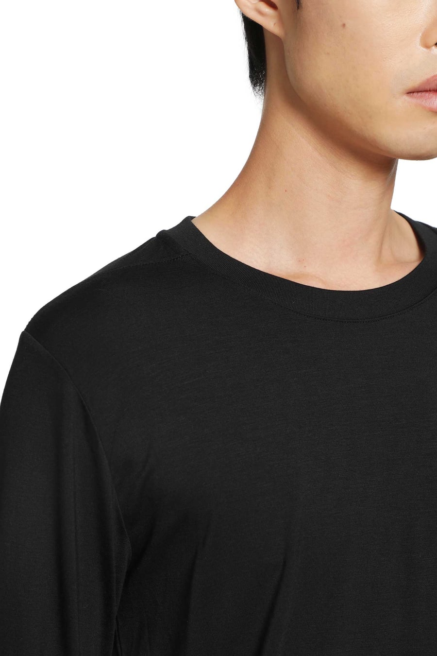 THOM KROM Stretch Viscose Long Sleeve T-Shirt, view 4