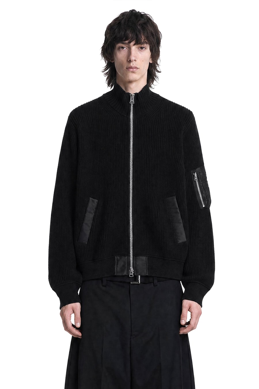 SACAI Wool Knit Blouson