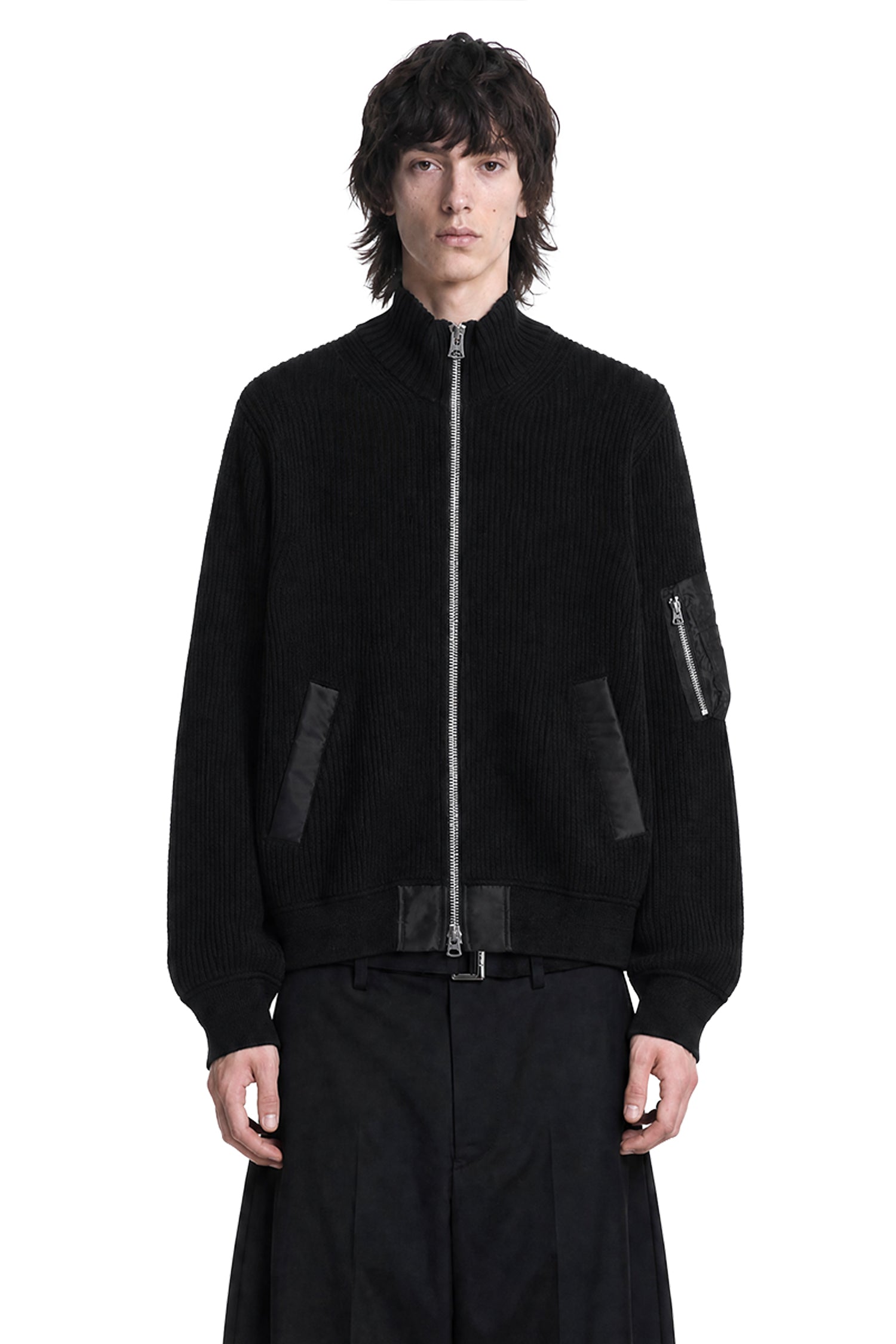 SACAI Wool Knit Blouson