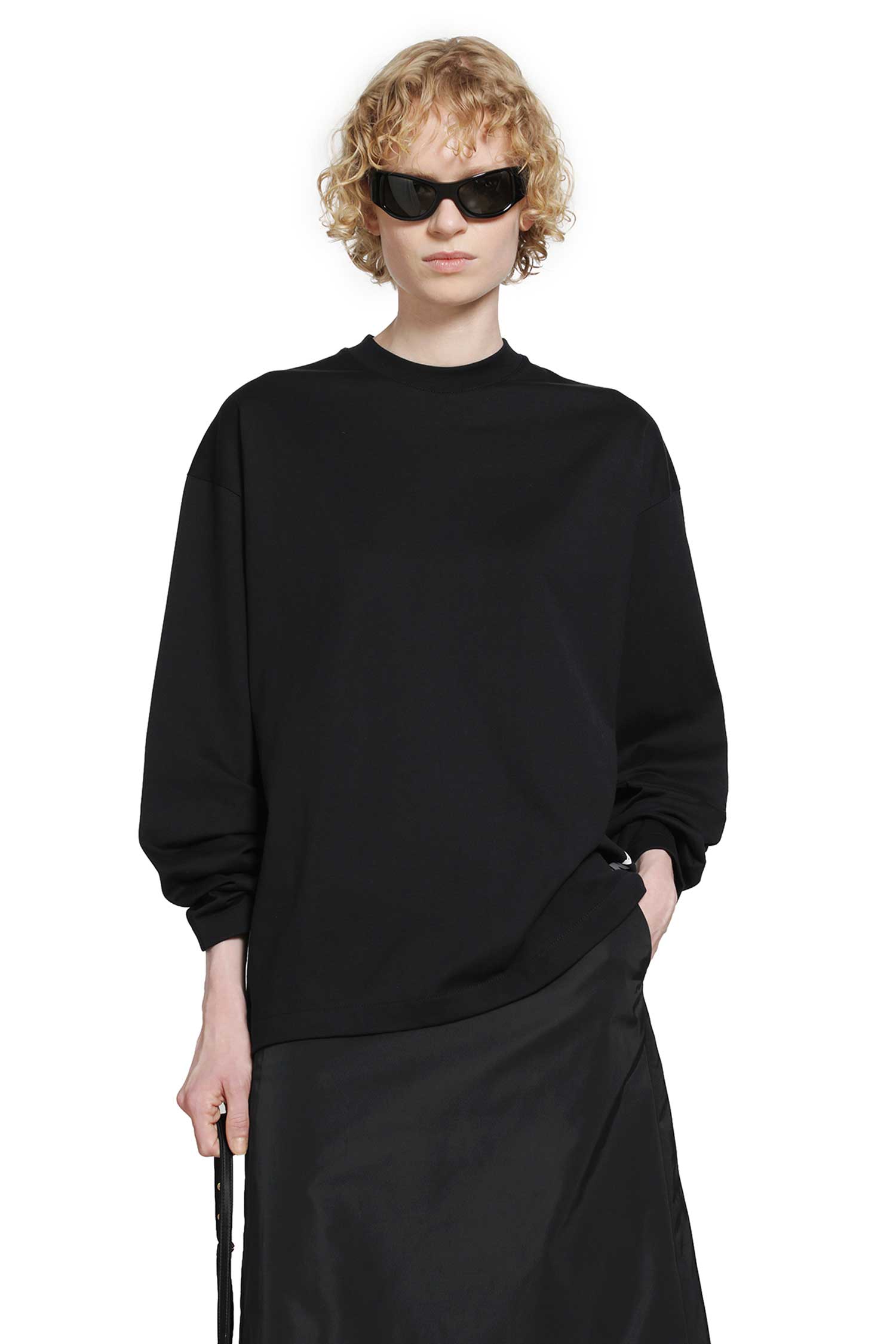 Jil Sander Cotton Crewneck Long Sleeve T-Shirt
