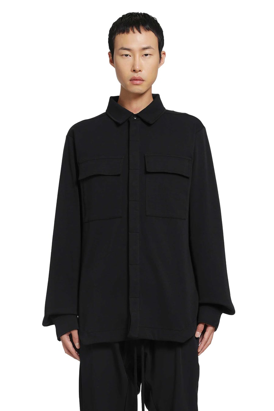THOM KROM Stretch Cotton Overshirt, view 2