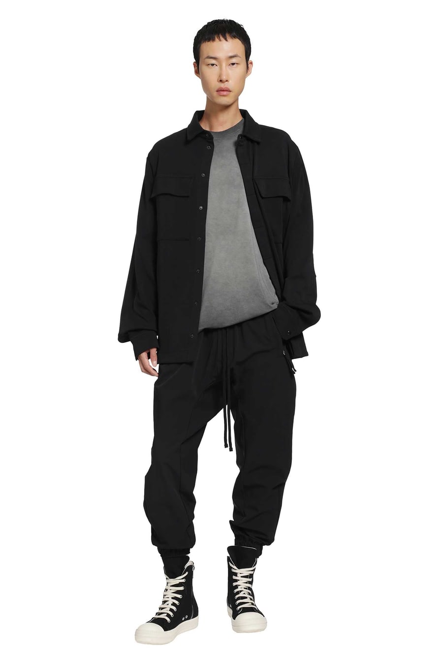 THOM KROM Stretch Cotton Overshirt, view 6