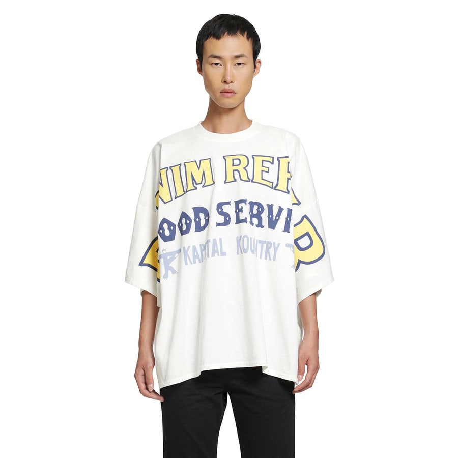 KAPITAL 18.5 /Jersey Huge Denim Repair T-Shirt, view 6