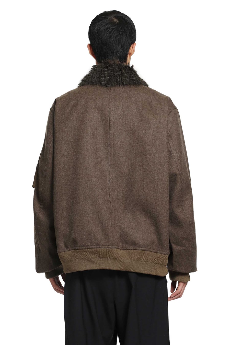 SACAI Wool Melton Blouson Jacket, view 3