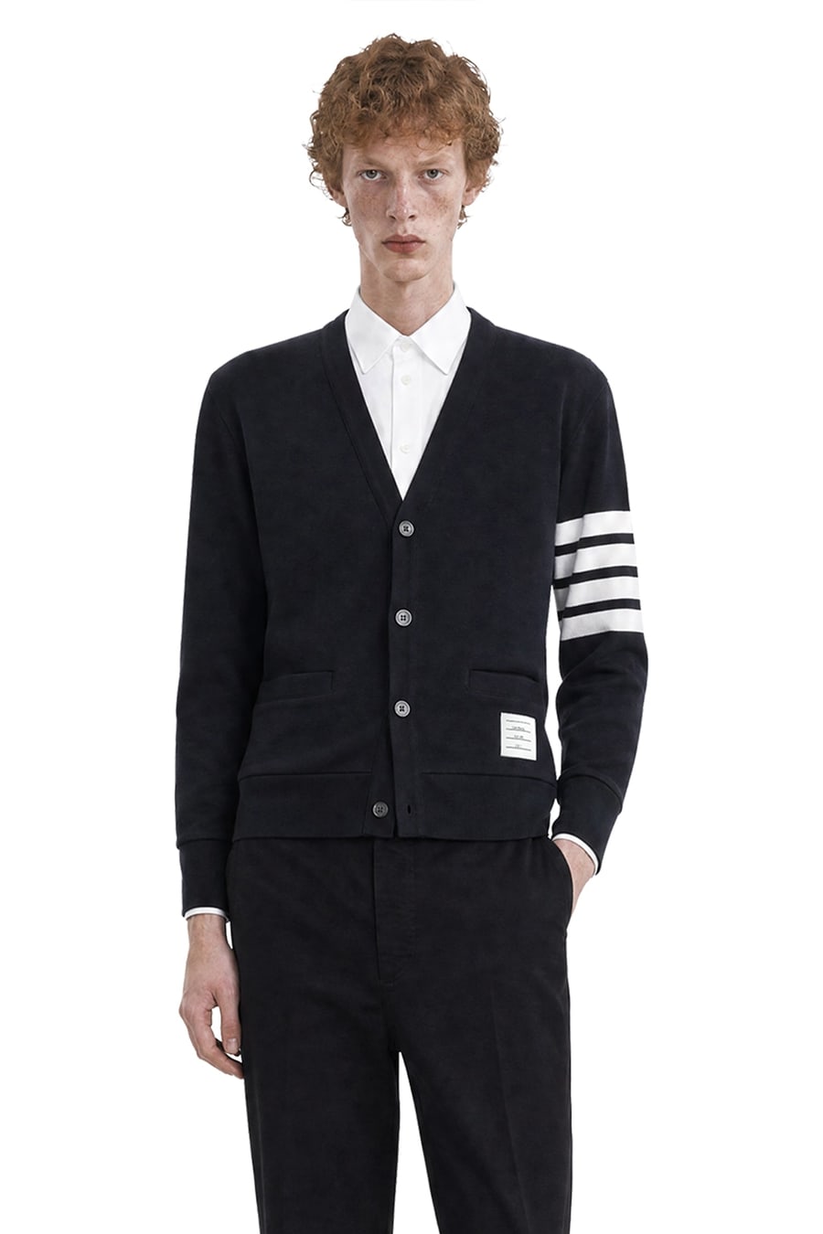 Thom Browne Loopback 4-Bar Boat Cardigan