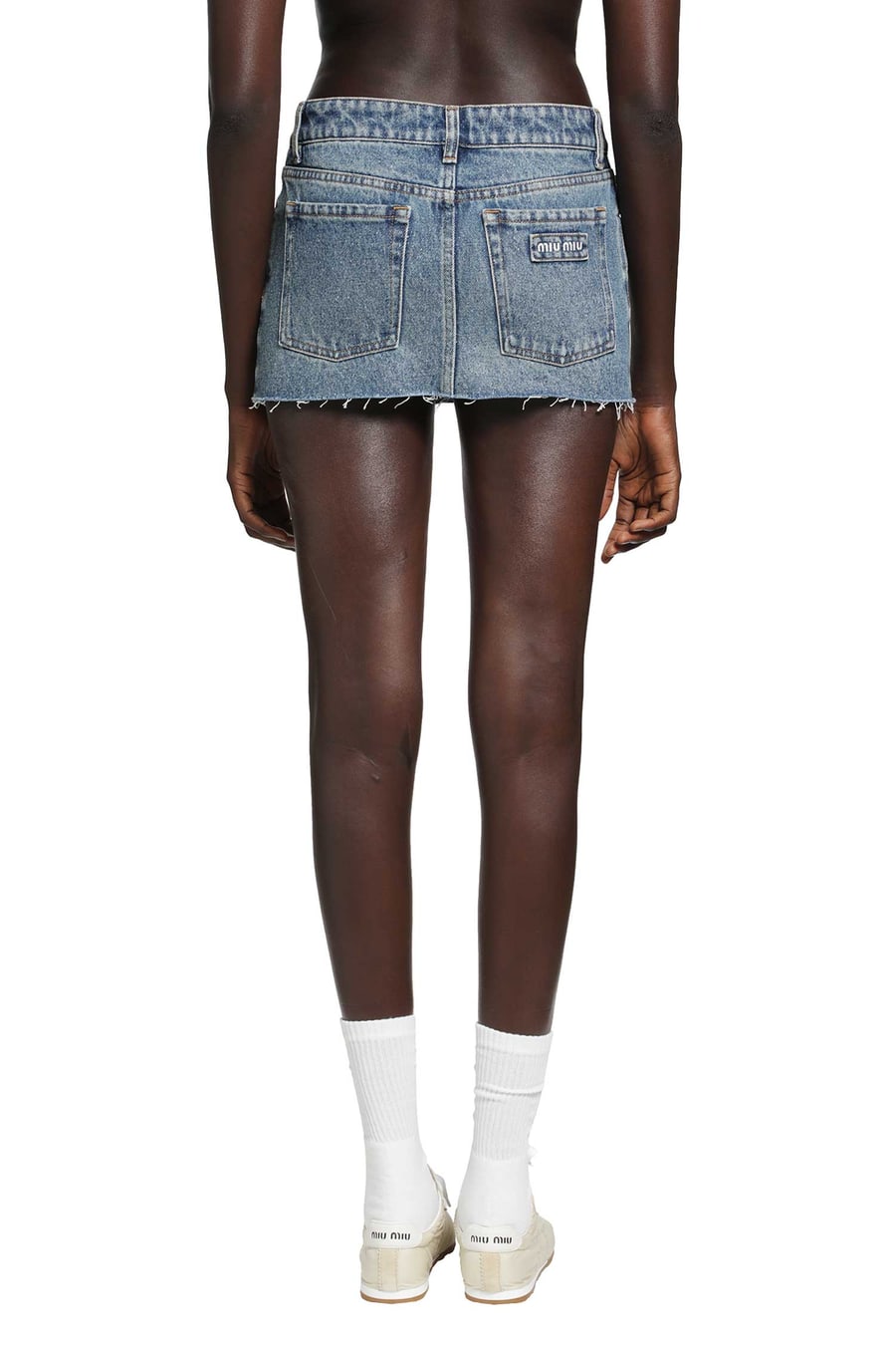Miu Miu Denim Mini Skirt, view 4