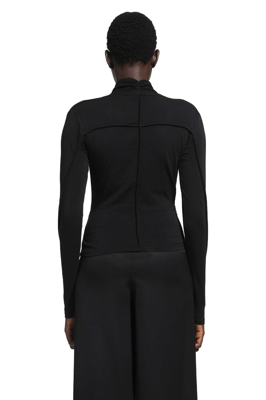 THOM KROM Stretch Cotton Modal Wrap Top, view 4