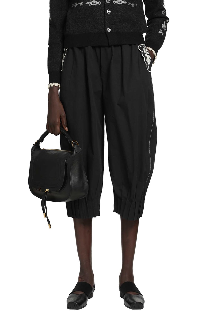 RENLI SU Cropped Barrell Trousers