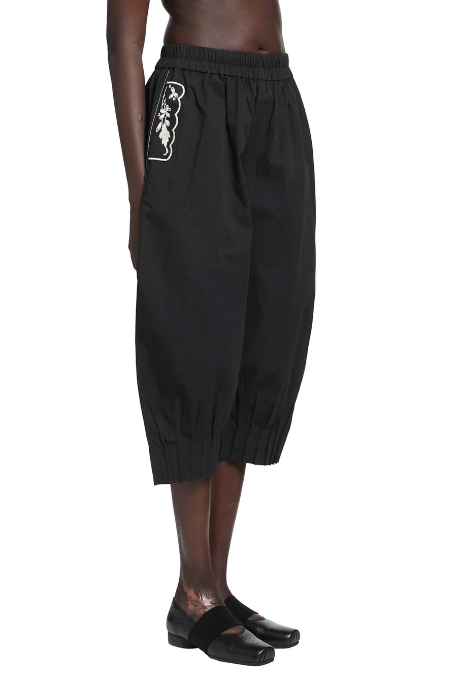 RENLI SU Cropped Barrell Trousers, view 3