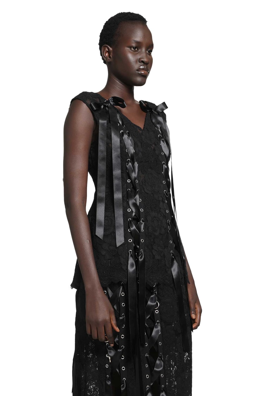 SIMONE ROCHA Unraveling Ribbon Portrait Top, view 3
