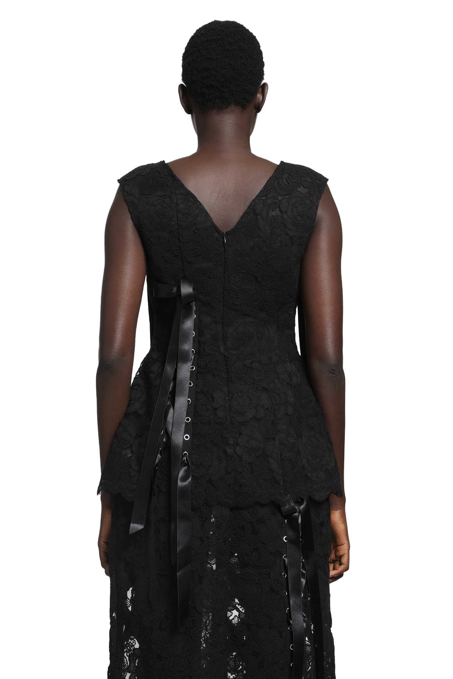 SIMONE ROCHA Unraveling Ribbon Portrait Top, view 4