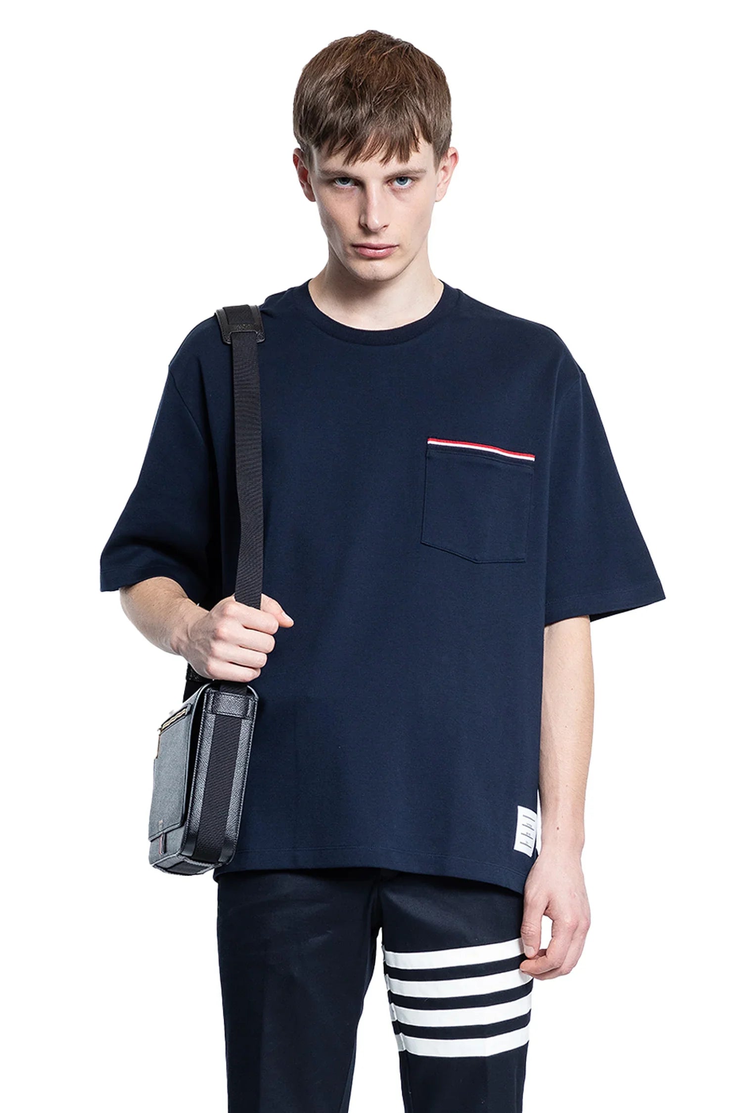 Thom Browne Milano Cotton Oevrsized Pocket Tee
