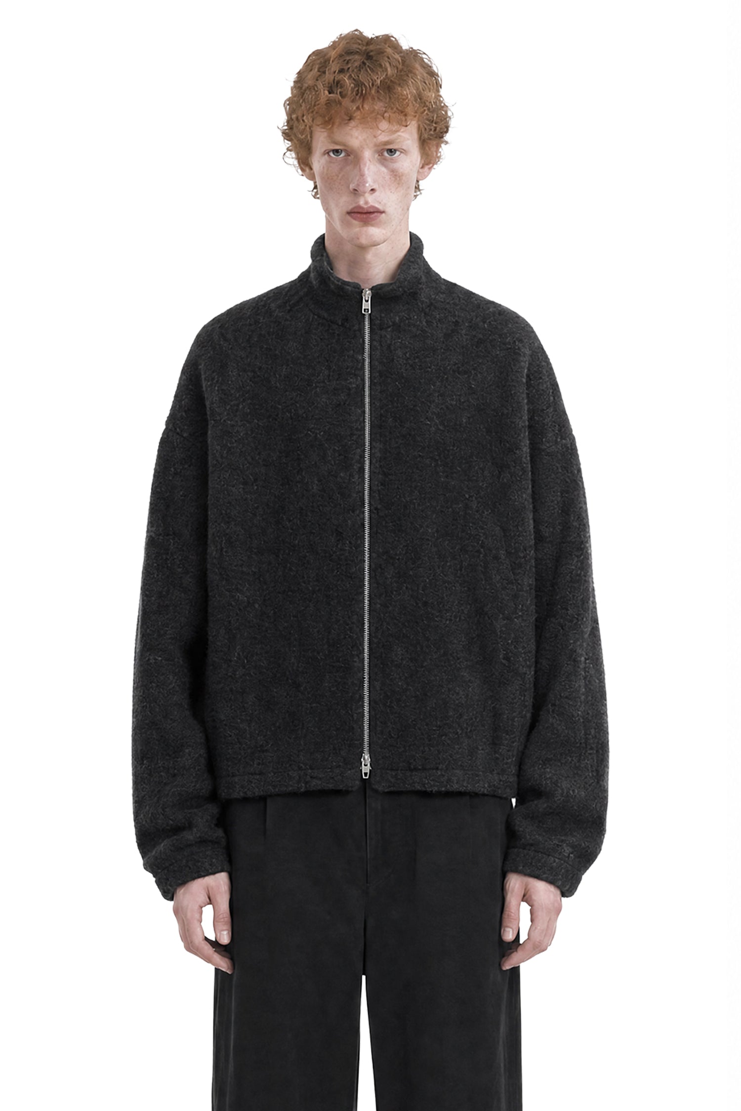 Jil Sander Wool Fleece Zip-Up Sweatshirt