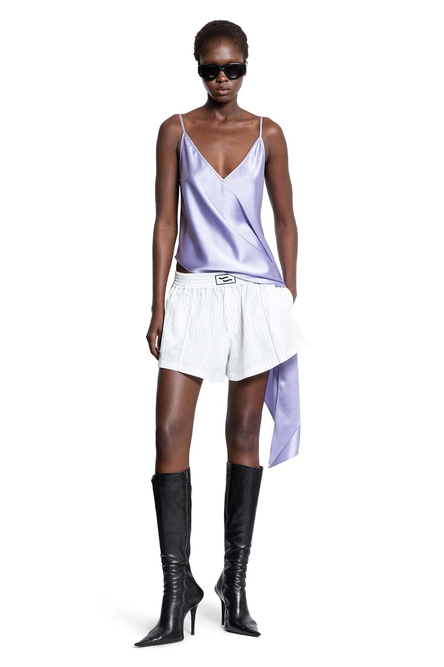 SSHEENA Baseball Stripe Shorts, view 5