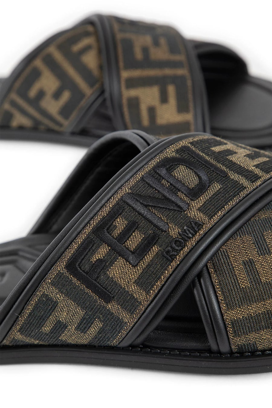 Fendi FF Fabric Slides, view 6