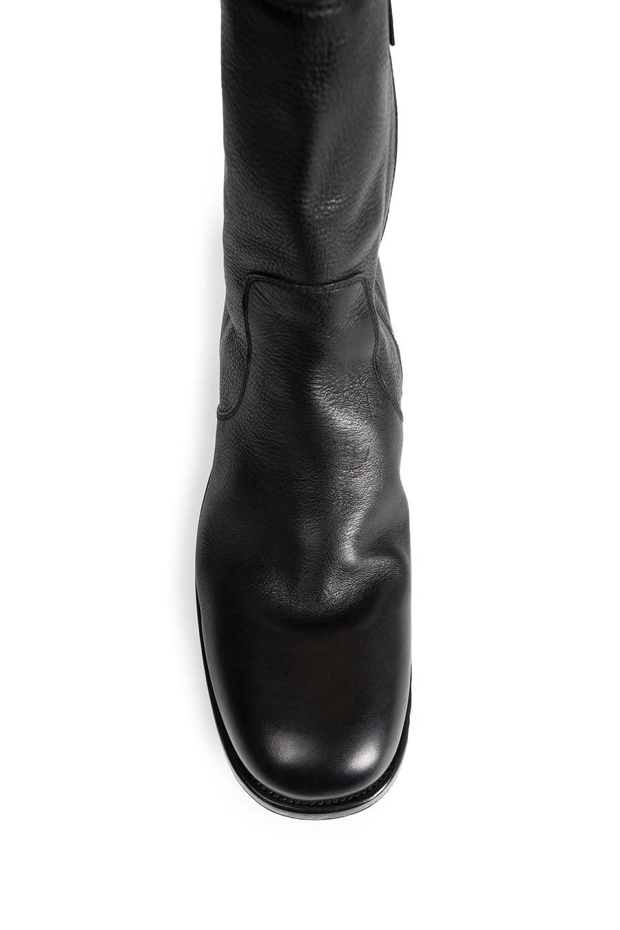 Prada Leather Zipper Ankle Boots, view 5