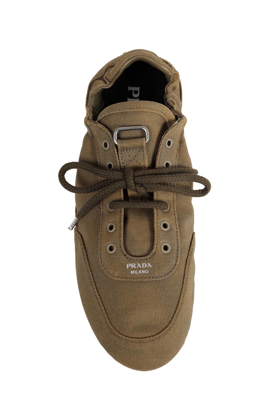 Prada Collapse Canvas Sneakers, view 5