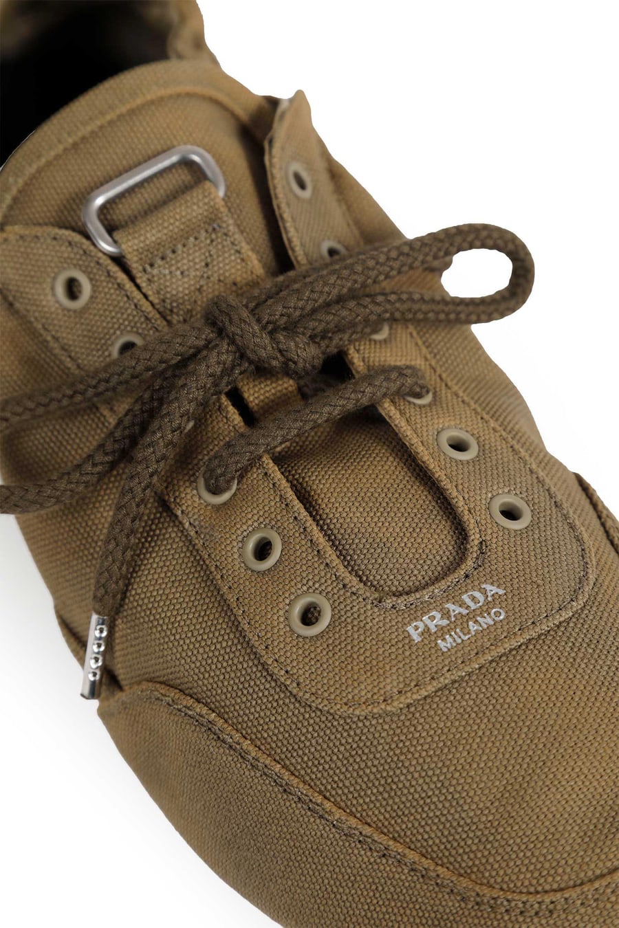 Prada Collapse Canvas Sneakers, view 6
