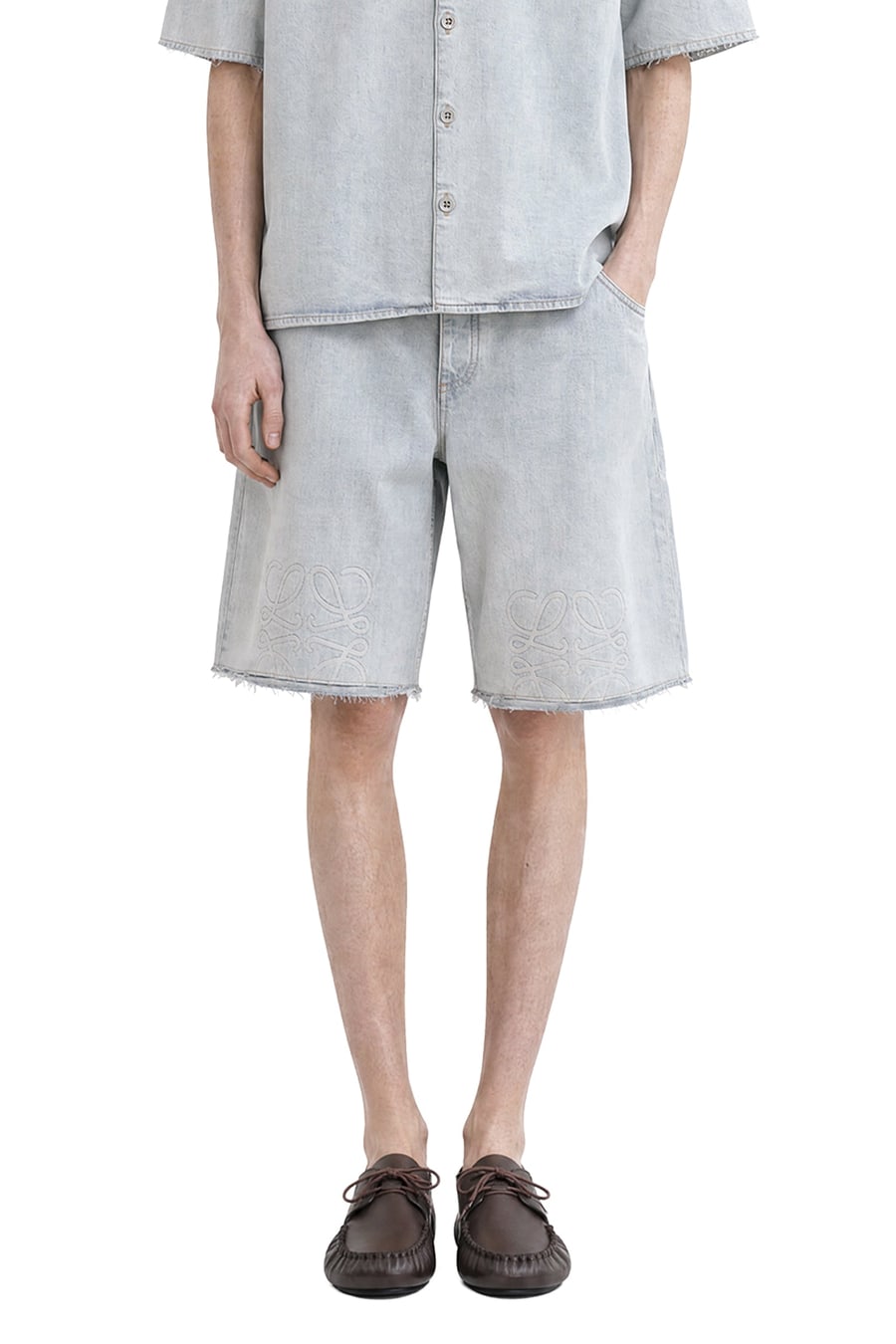 Loewe Anagram Shorts in Denim