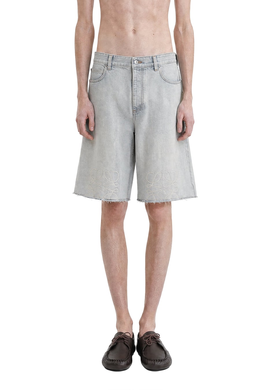 Loewe Anagram Shorts in Denim, view 2