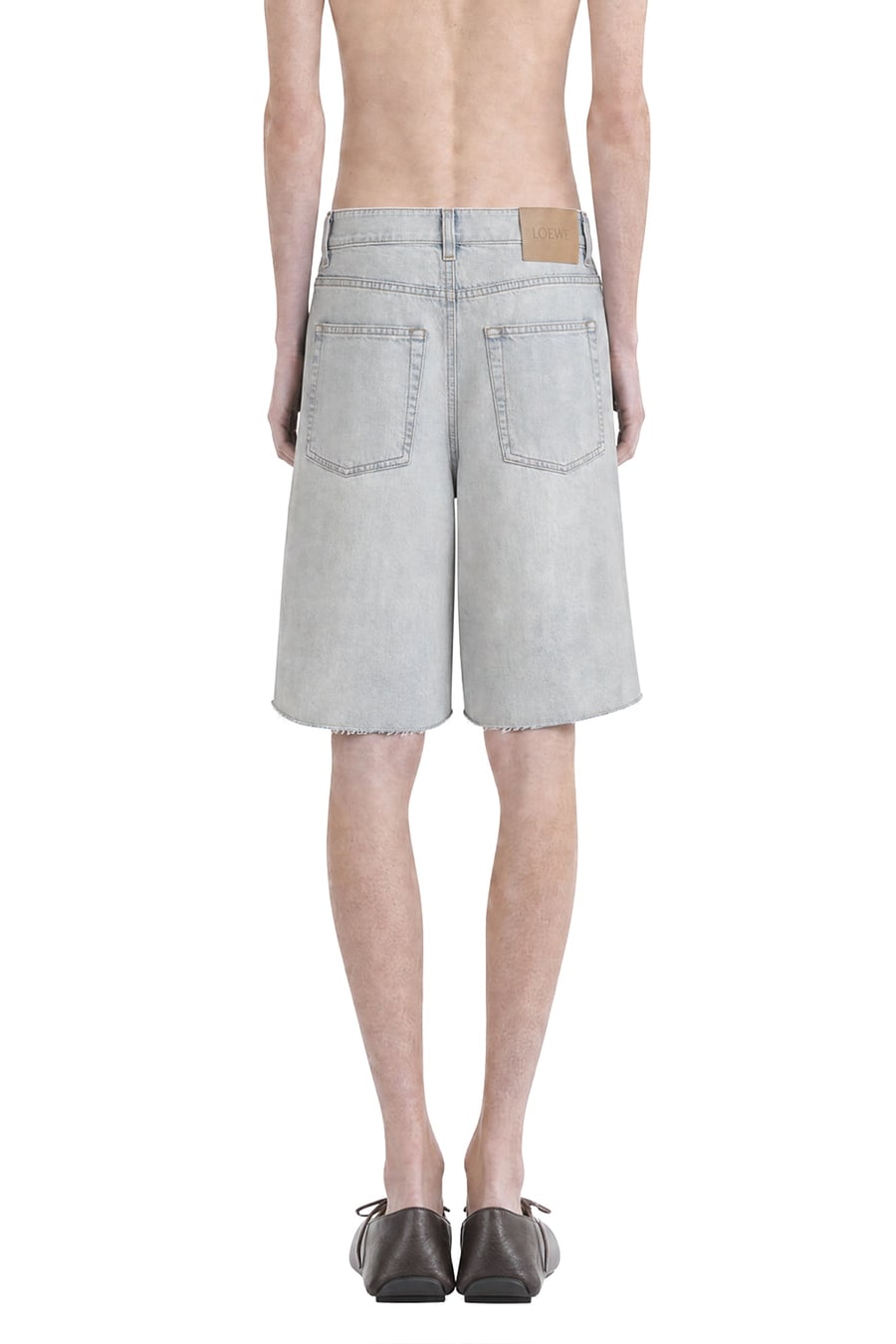 Loewe Anagram Shorts in Denim, view 4