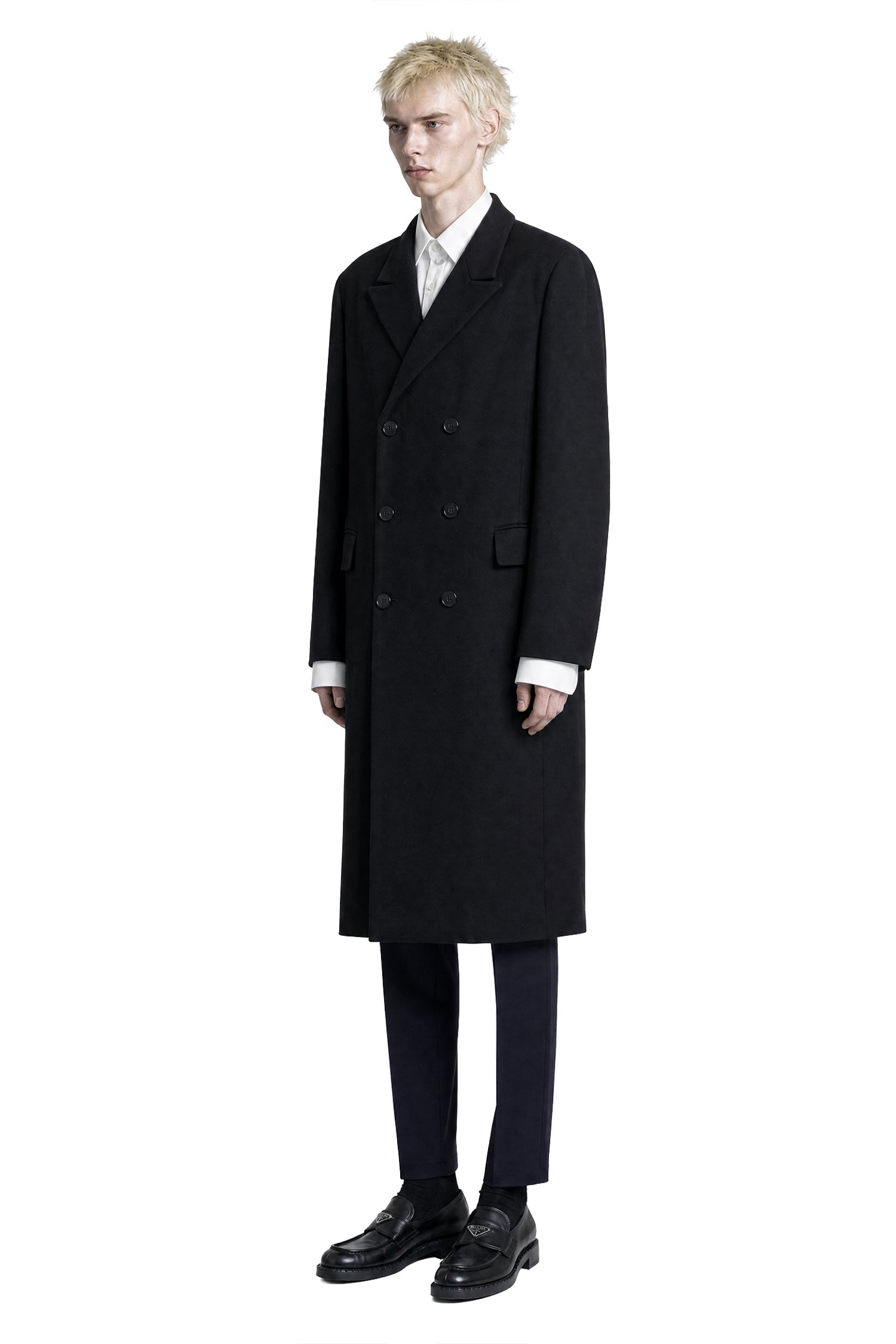 Prada Double-Breasted Wool Coat, view 2